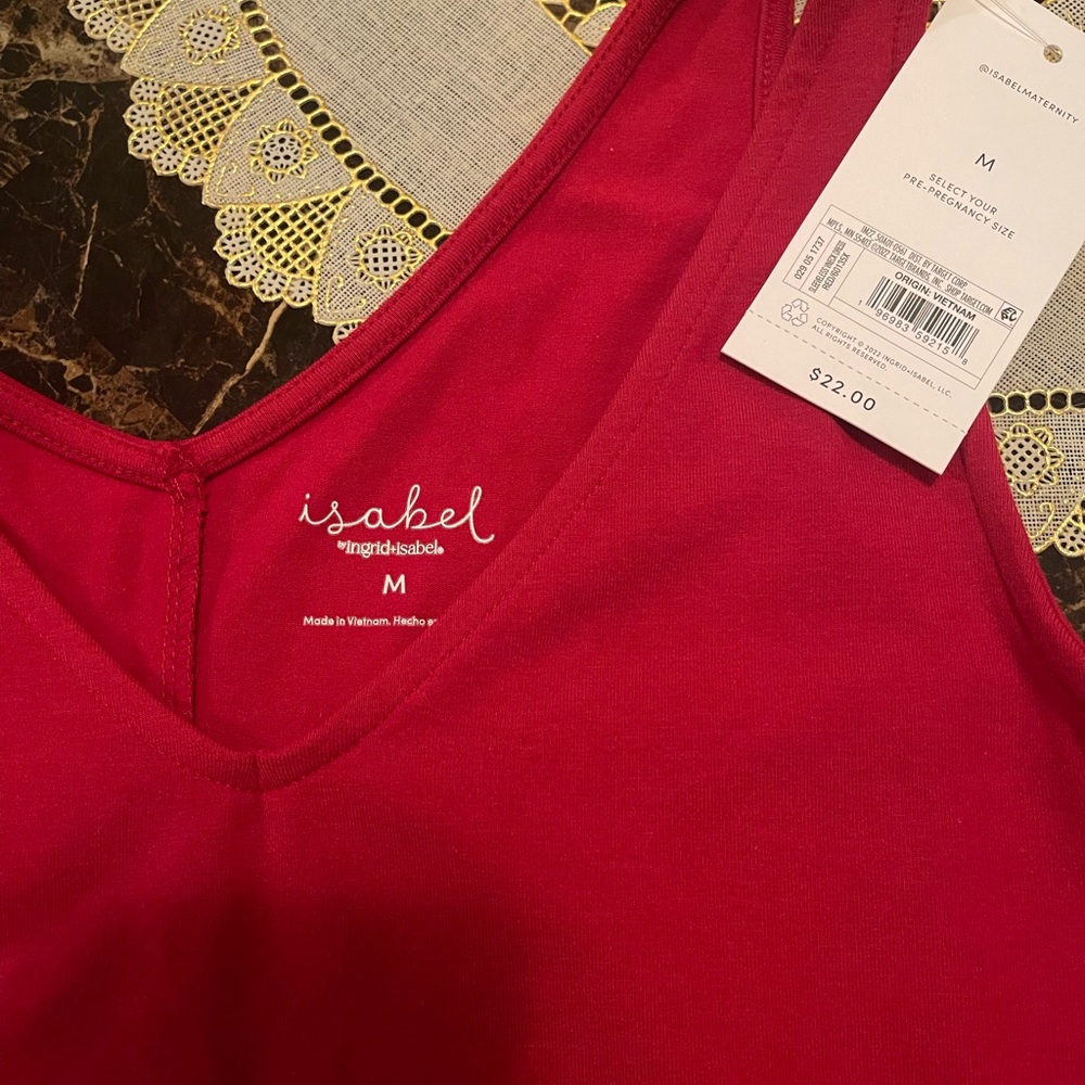 Red female stretchy fitting dress